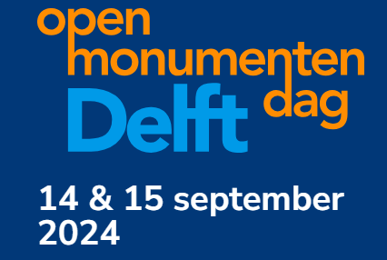 Logo Open Monumentendag Delft, 14 en 15 september 2024.